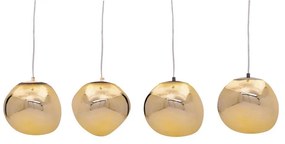 Ceiling light Vidro E27 in gold color 60x15x80cm 60x15x80 εκ.