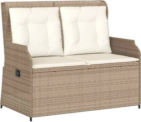 vidaXL Παγκάκι κήπου Μπεζ συνθετικό ρατάν