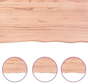 vidaXL Επιφ Τραπεζιού Αν Καφέ 160x50x(2-6)εκ. Επεξ. Μασίφ Ξύλο Δρυός