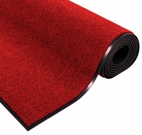 vidaXL Χαλάκι Εξώπορτας Άλλο Κόκκινο και Μαύρο 60 x 180 cm