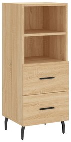 vidaXL Μπουφές Sonoma δρυς 34,5 x 34 x 180 εκ. από Επεξεργασμένο Ξύλο