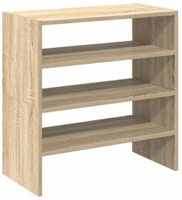 vidaXL Ράφια παπουτσιών 2 τμχ στοιβαζόμενα Sonoma Oak 60x30x30,5 cm