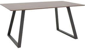 Τραπέζι Winor pakoworld καρυδί mdf-πόδι μαύρο μεταλλικό 160x90x75εκ