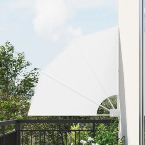 vidaXL Αδιάφανο σκίαστρο μπαλκονιού Λευκό 115 x 115 εκ ύφασμα