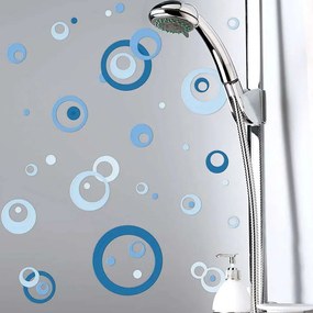 Αυτοκόλλητα Τοίχου Βινυλίου Blue Circles 59609 45x35cm Blue Ango Βινύλιο
