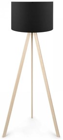 Φωτιστικό δαπέδου "CAPRICCIO" από MDF/ύφασμα σε sonoma/μαύρο χρώμα E27 Φ38x140