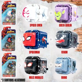 Παιχνίδι των δεξιοτήτων Spider-Man Battle Cubes (12 Μονάδες)