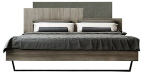 Intrahome Κρεβάτι "ΜΟΡΦΕΑΣ" διπλό σε χρώμα σταχτί-γκρι ανοιχτό 160x200 Intrahomesa-00652340