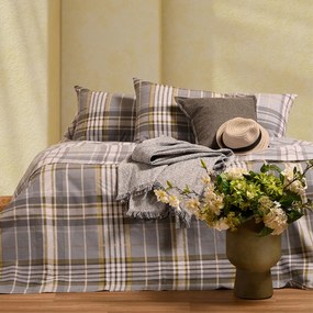 Σεντόνια King Size (Σετ) Melinen Ultra Line Jonas Grey Γκρι ΧΩΡΙΣ ΛΑΣΤΙΧΟ 260x270