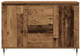 vidaXL Κονσόλα με Πόρτες & Συρτάρια Παλιού Ξύλου 101,5x35x70 εκ.