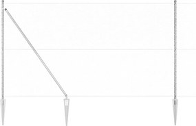 vidaXL Εξαγωνική Φράχτη με Στύλο 10 x 1,5 m Γαλβανισμένος Χάλυβας