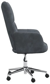 vidaXL Πολυθρόνα Relax Σκούρο Γκρι Βελούδινη