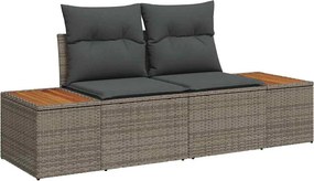 vidaXL Σετ Καναπέ Κήπου με μαξιλάρι 4 pcs Γκρι Πολυ ράταν