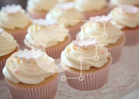 Intra Συλλεκτικό Ξύλινο Παζλ Plywood  4mm - Διακοσμημένα cupcakes με κρέμα παγώματος Σε Ξύλινο Κουτί - Διαστάσεις: 10x10 cm – 25 κομμάτια