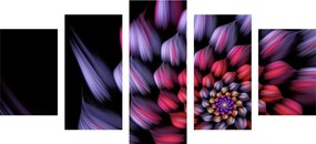 Πολύχρωμο λουλούδι φαντασίας 5 τμημάτων - 100x50