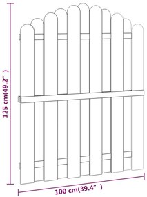 vidaXL Πόρτα Φράχτη 100 x 125 εκ. Εμποτισμένο Ξύλο Πεύκου