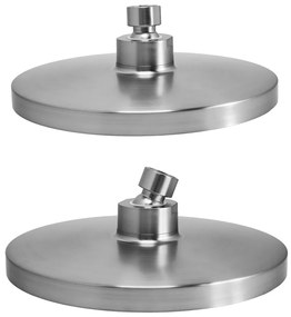 BRUNO κεφαλή ντους BRN-0267, πλαστική, στρογγυλή, Φ 20cm, ασημί