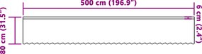 vidaXL Κουρτίνα Δαντέλας με κουρτίνες Λευκό 80 x 500 cm Πολυεστέρας
