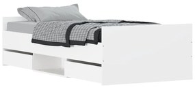 vidaXL Πλαίσιο Κρεβατιού με Κεφαλάρι / Ποδαρικό Λευκό 90 x 200 εκ.