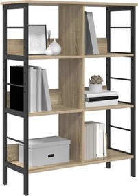 vidaXL Ράφι Βιβλίων Δρύς Sonoma 82 x 32 x 112 εκ. Επεξεργασμένο ξύλο
