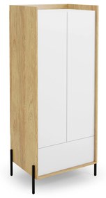 MOBIUS cabinet 2D color: hikora oak/alpine white DIOMMI V-PL-MOBIUS-SZAFA_2D-BIEL DIOMMI-60-22408