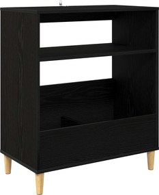 vidaXL Βάση πικάπ Μαύρη Δρυς 71 x 39,5 x 83 εκ. Επεξεργασμένο Ξύλο