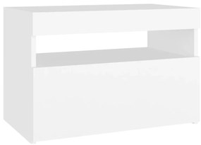 vidaXL Έπιπλο Τηλεόρασης με LED Λευκό 60 x 35 x 40 εκ.