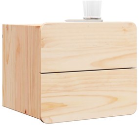 vidaXL Κομοδίνο 2 pcs Καφέ 39 x 34 x 33 εκ. Μασίφ ξύλο πεύκου