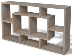 Ραφιέρα Τοίχου 8 Τμημάτων Χρώμα Δρυς