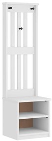 vidaXL Δέντρο χωλ SANDNES Λευκό 45x40x159,5 εκ. Πεύκο μασίφ ξύλο