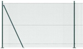 vidaXL Φράχτης με Στήλες. Πράσινο 1.6 x 10 m Ατσάλι