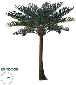 20594 GloboStar® Artificial Garden COCONUT PALM TREE 20594 Τεχνητό Διακοσμητικό Φοινικόδεντρο Κοκοφοίνικας Υ500cm