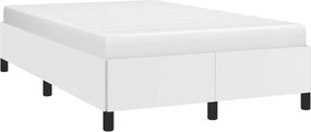 vidaXL Πλαίσιο Κρεβατιού χωρίς στρώμα Λευκό 120x190 εκ.Συνθ. Δέρμα