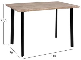Σετ τραπεζαρίας C11020 5τμχ με Τραπέζι Sonama 110x70x75,5εκ. &amp; Καρέκλες Μαύρες