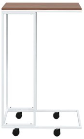 vidaXL Βοηθητικό Τραπέζι με Ρόδες Λευκό 40x30x63,5 εκ. Επεξεργ. Ξύλο
