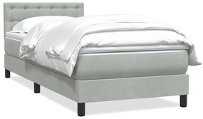 ΚΡΕΒΑΤΙ BOXSPRING ΜΕ ΣΤΡΩΜΑ ΑΝΟΙΧΤΟ ΓΚΡΙ 100X210 ΕΚ. ΒΕΛΟΥΔΙΝΟ 3316581