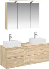 vidaXL Σετ Επίπλων Μπάνιου 4 pcs Sonoma Δρυς