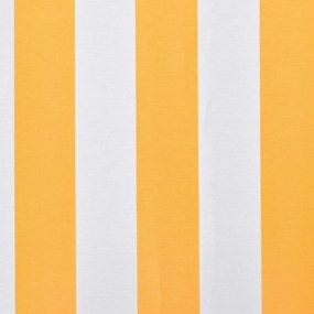 vidaXL Ανταλλακτικό Ύφασμα Τέντας Κίτρινο και Λευκό 480x295 εκ. Πολυεστέρας