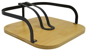 Χαρτοπετσετοθήκη 819706 20x20x7cm Natural-Black Ankor Μέταλλο,Bamboo