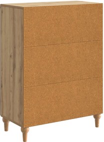 vidaXL Πλαϊνό γραφείο Artisan Δρυς 66 x 34,5 x 90 εκ