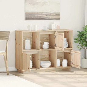 vidaXL Ντουλάπι 110,5x35x80 εκ. από Μασίφ Ξύλο Πεύκου