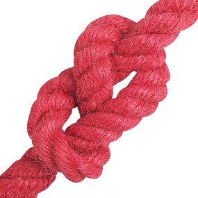 vidaXL Σχοινί Από Τζute 14 mm Κόκκινο 100% Τζούτα Tossa