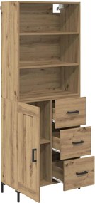 vidaXL Highboard Artisan Oak 69,5 x 34 x 180 εκ. Επεξεργασμένο Ξύλο