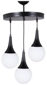 Φωτιστικό οροφής C7516.01 Τρίφωτο Μαύρο 30x75 εκ. 30x30x75 εκ.