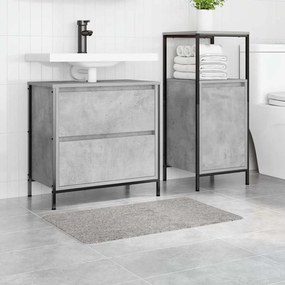vidaXL Αντιολισθητικό μαξιλάρι μπάνιου Γκρι 50 x 80 cm PP