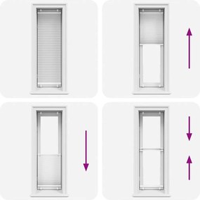 vidaXL Πλισέ περσίδα Λευκό 40x150 cm Πλάτος υφάσματος 39,4 cm