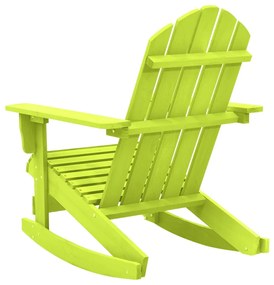 vidaXL Καρέκλα Κήπου Adirondack Κουνιστή Πράσινη από Μασίφ Ξύλο Ελάτης