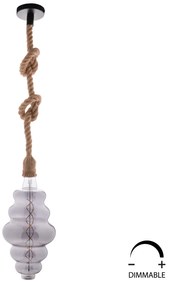 ΛΑΜΠΤΗΡΑΣ LED FILAMENT 8W E27 3000K SMOKE COLOR DIMMABLE HM4056.03