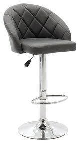 Bar stool Balina height adjustable black pu-chrome metal 52x53x109cm 52x53x109 εκ.