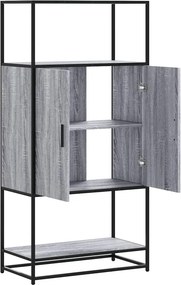 vidaXL Highboard Grey Sonoma Κατασκευασμένο ξύλο και μέταλλο